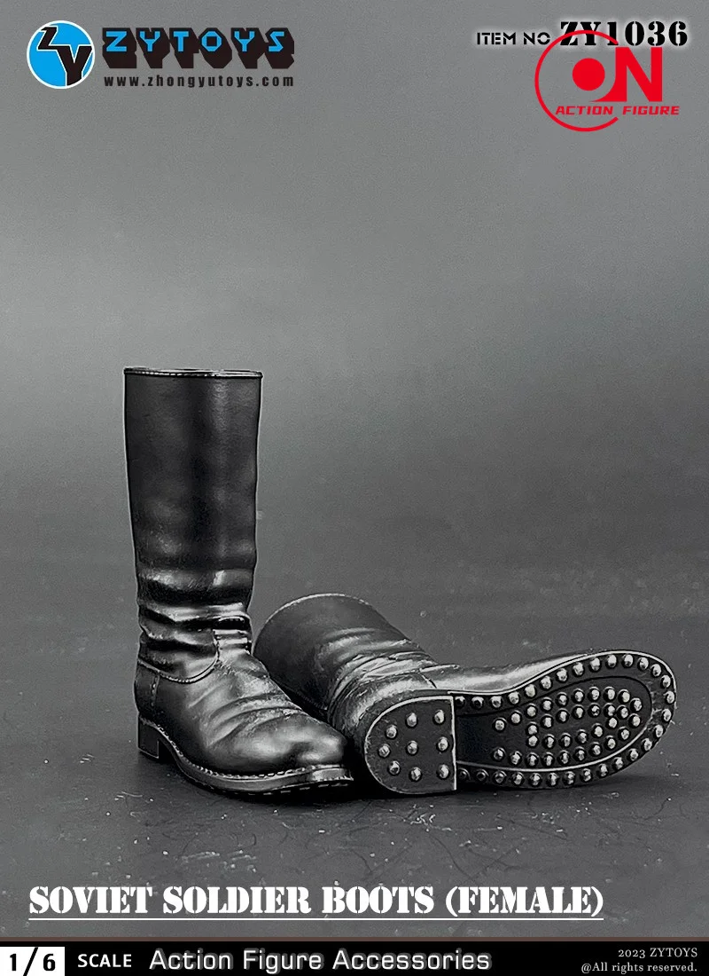 ZYTOYS ZY1035 ZY1036 Scala 1/6 Soldato Sovietico Stivali Maschio Femmina Scarpe Solide Modello Misura 12 ''Soldato Action Figure Corpo Bambole