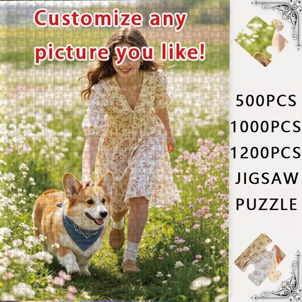 35/300/500/1010 Stück Personalisiertes Foto-Puzzle Haustierfotos Haustiertag Geburtstagsgeschenke für Tierliebhaber