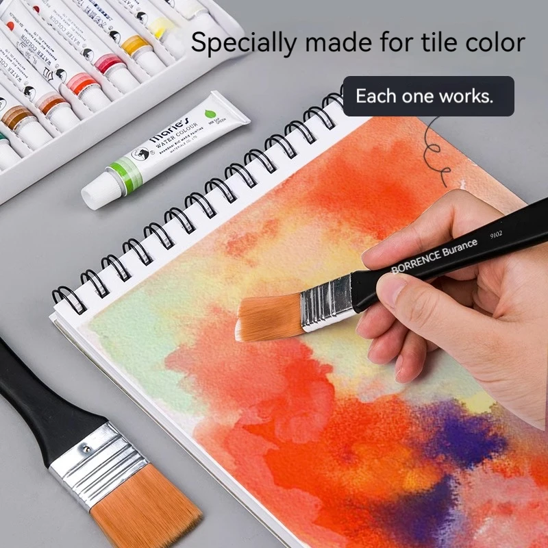 Watercolor Oil Art Paint Brush 7 Styles Memory Nylon Hair Painting Brushes Set Wood Handles Acrylic Paints Drawing Brush Tools