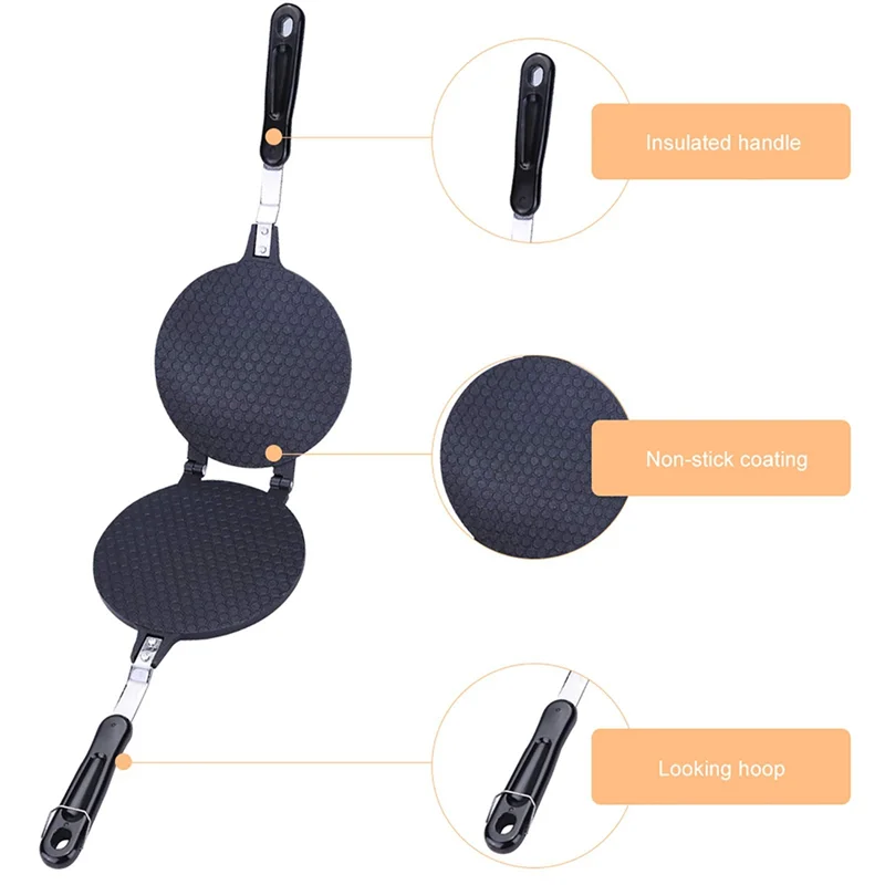 

A36T-1 Piece Nonstick Waffle Cone Making Mold Kitchen Gas Baking Tool Mould For Home, Kitchen Restaurant 17Cm