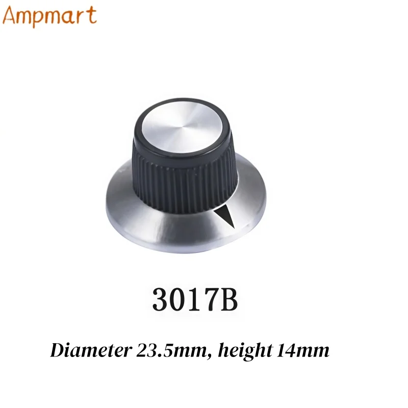 Ampmart Bakelit-Knöpfe 23,5x14, 29x18, 37x15 mm für Audio-Potentiometer, Schalter und Effektpedale; Knopfloch: 6,0 mm – Detail 11