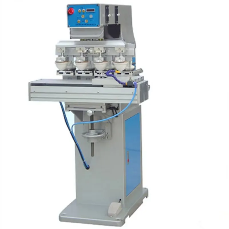 Multi-Color High Accuracy Semi-Automatic Shuttle Pad Printing Machine 4 Colors Multiple Function Printer