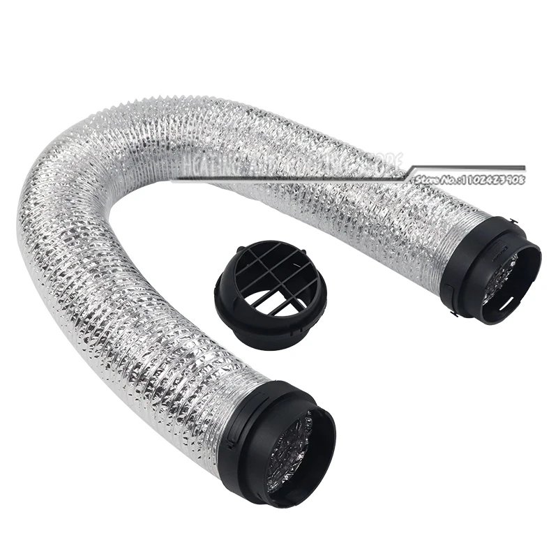 

80mm Diesel Heater Car Heater Duct Flexible Duct Ventilation Auxiliary Easy To Install Extends To 1.5m for Air Duct Hose Vent