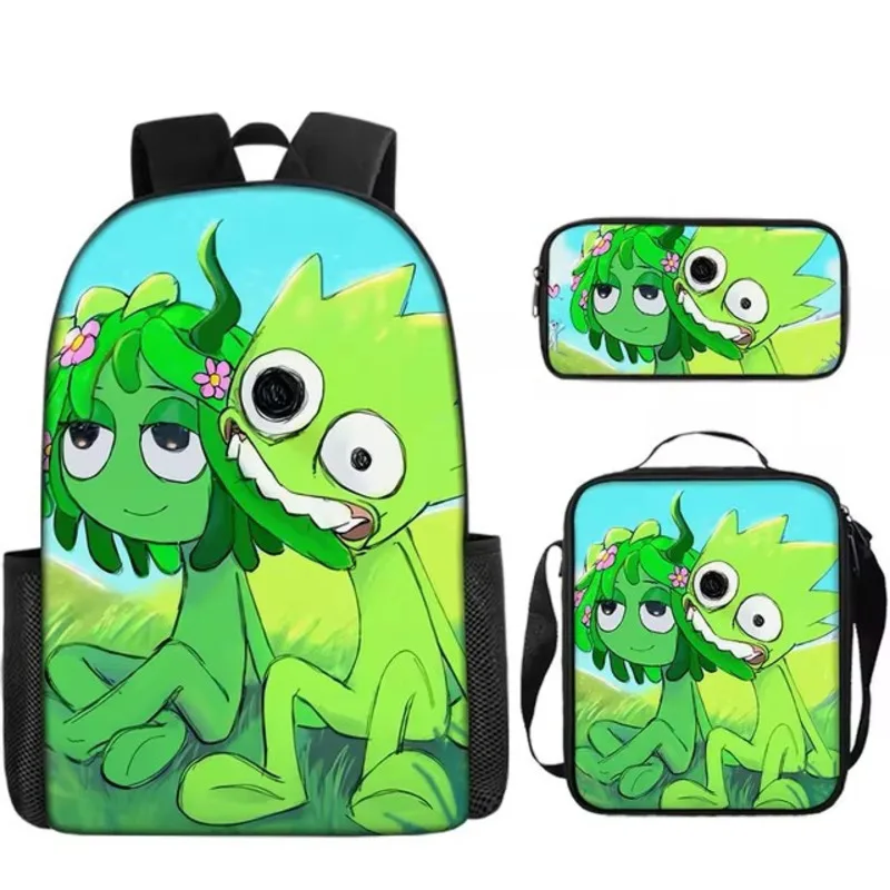 1/3Pcs Sprunki backpack 15inch Sprunki bookbag Incredibox Schoolbag Cartoon Single Layer Sprunki backpack For Students Backpack