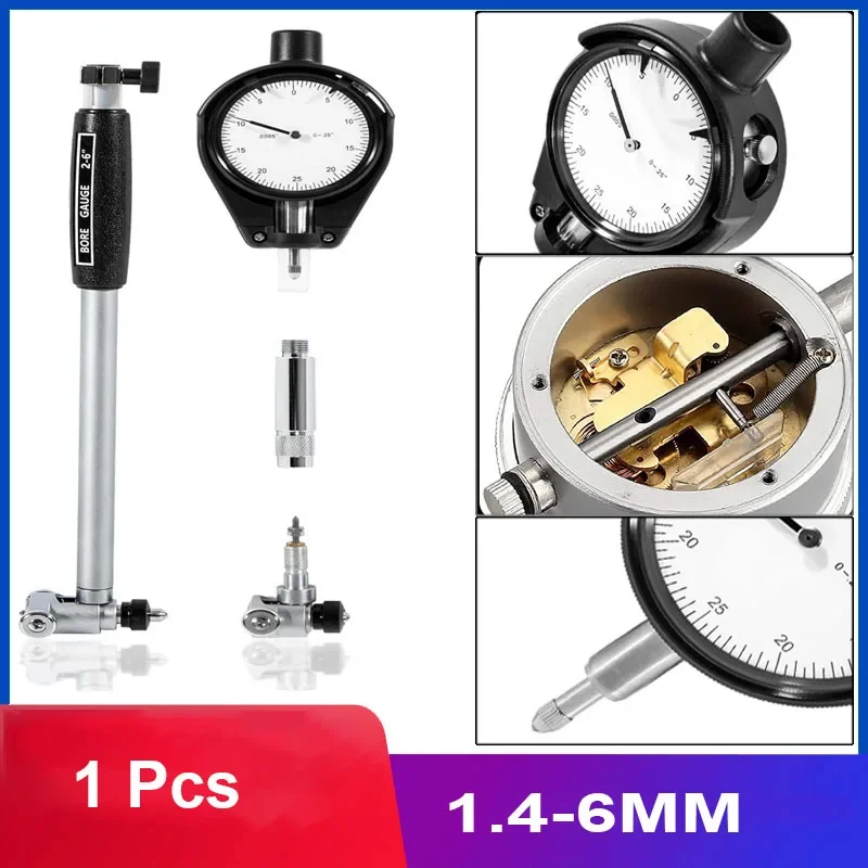 

1.4"-6" Dial Bore Gauge Inner Diameter Gauge Measuring Rod Micrometer Gauge Measuring Tool Hole Bore Dial Indicator Sets