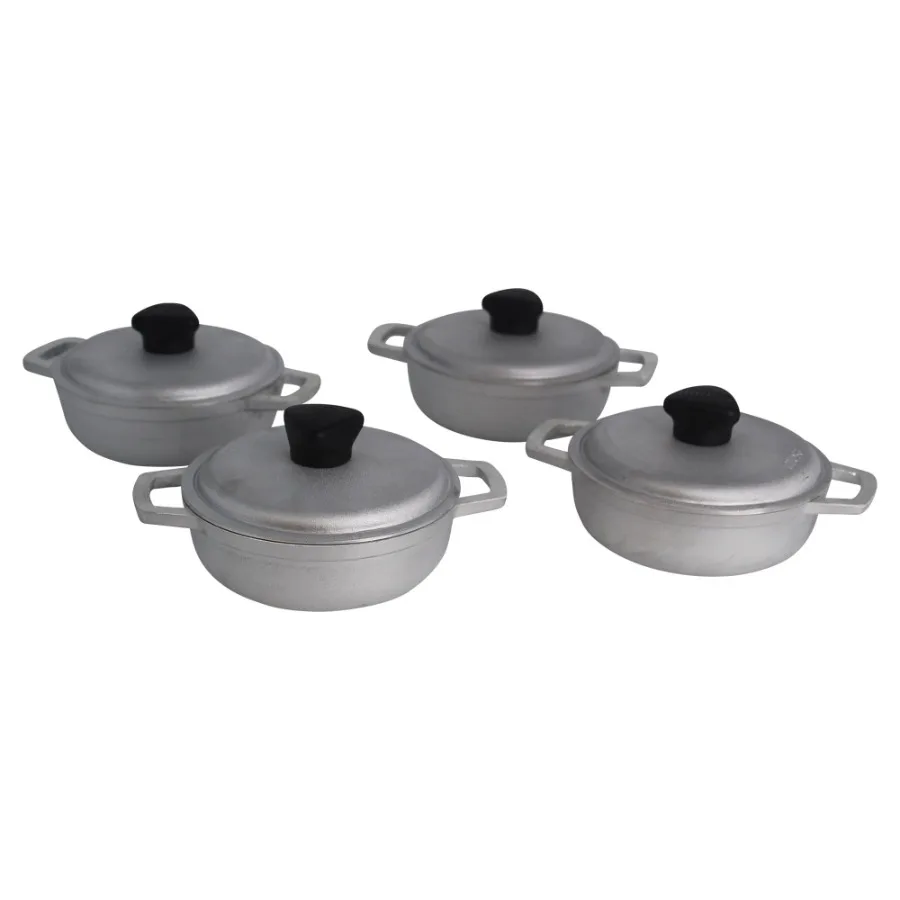 

0.5qt Cast Aluminum Mini Caldero 4pc Set