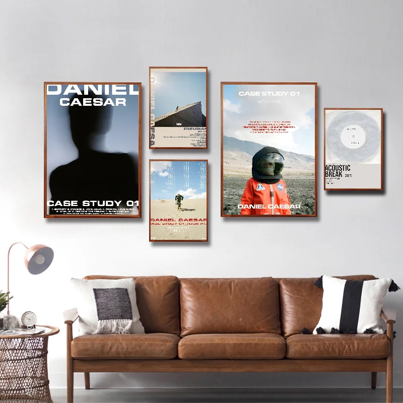 Daniel Caesar Music Album Poster Self-adhesive Art Waterproof Paper Sticker Coffee House Bar Room Wall Decor