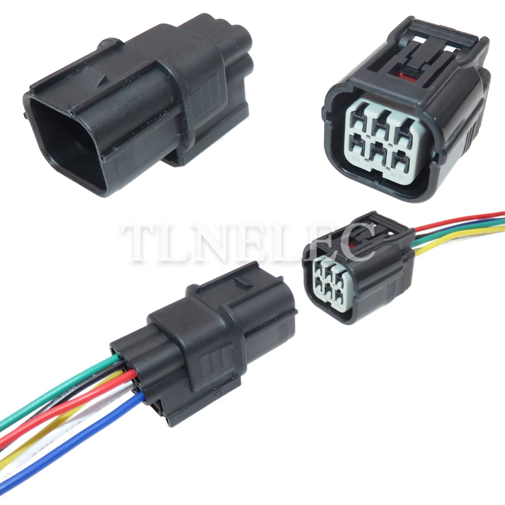 Toma sellada con Sensor de oxígeno para coche, conectores de cables macho y hembra de 6 pines para Honda 6188-4908 6189-7040