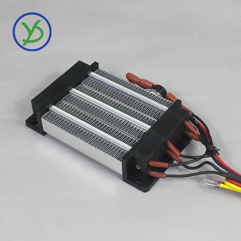 220V AC DC Insulated Thermostatic PTC heater ceramic air heater 600W Insulated heating element 124*76mm