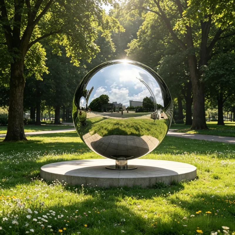 1200mm 120cm Diameter 1.5mm Thick 304 Stainless Steel Mirror Polished Hollow Sphere Courtyard lobby garden lawn decorative balls