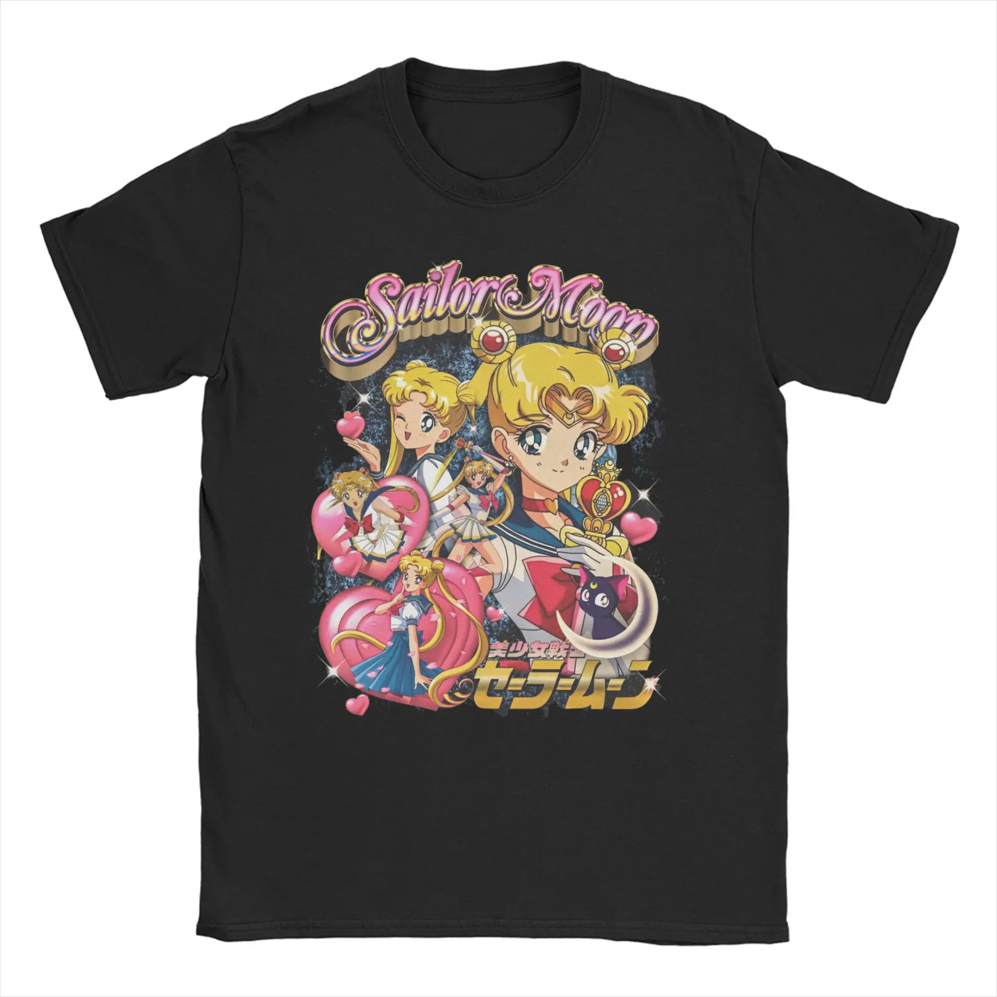 

Printed Sailors Moons Luna girls anime T Shirt For Unisex 100% Cotton Tee Shirt Short Sleeve Tops