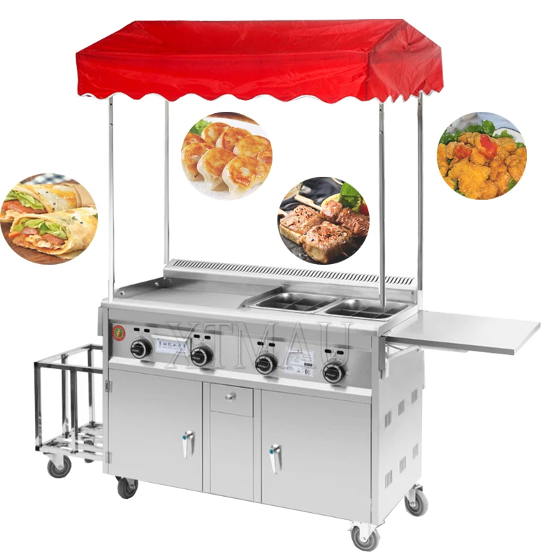 Fast Food Truck Mobile Multi-Function Dining Car Snack Cart