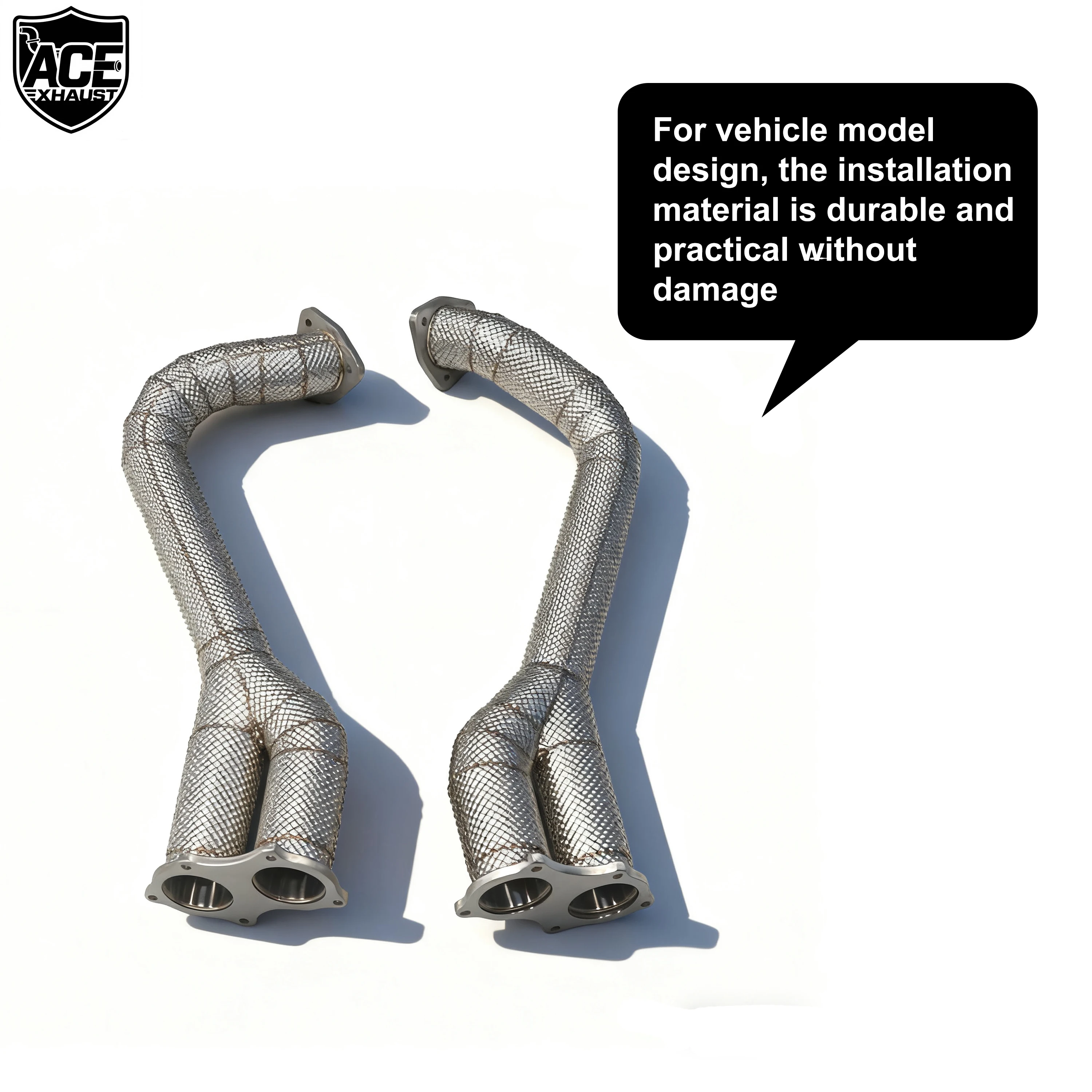 ACE Auspuffrohr geeignet für 2020+ Porsche 718 Cayman GT4/Spyder/GTS 4.0L Downpipe mit Hitzeschutz SUS304 Hochleistungs-Krümmerrohre – Detail 7