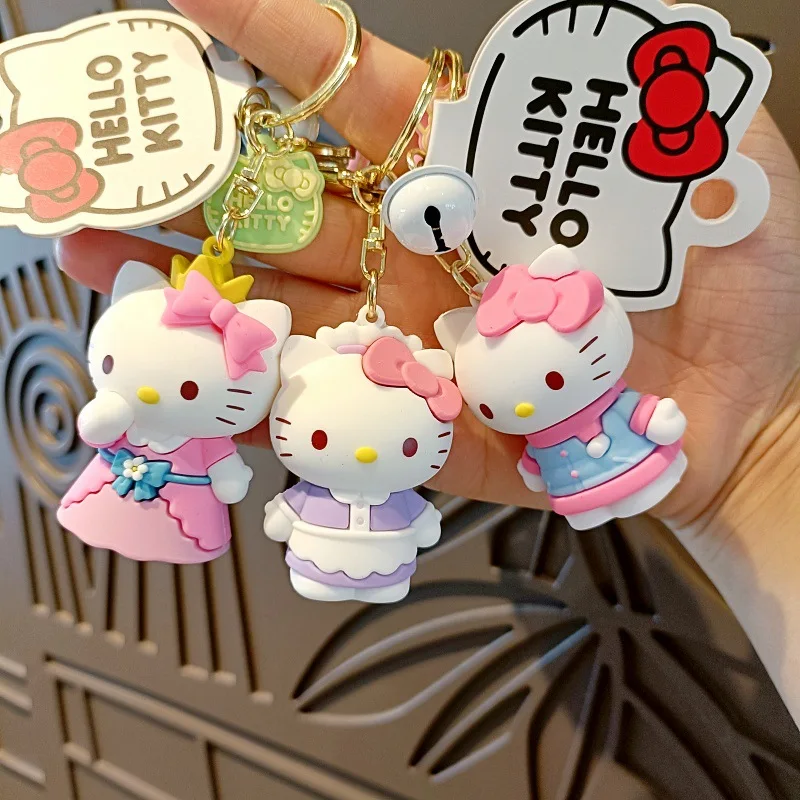 Sanrio hello kitty kawaii anime chaveiro pingente titular chaveiro carro saco do telefone móvel pendurado jóias crianças brinquedos presentes