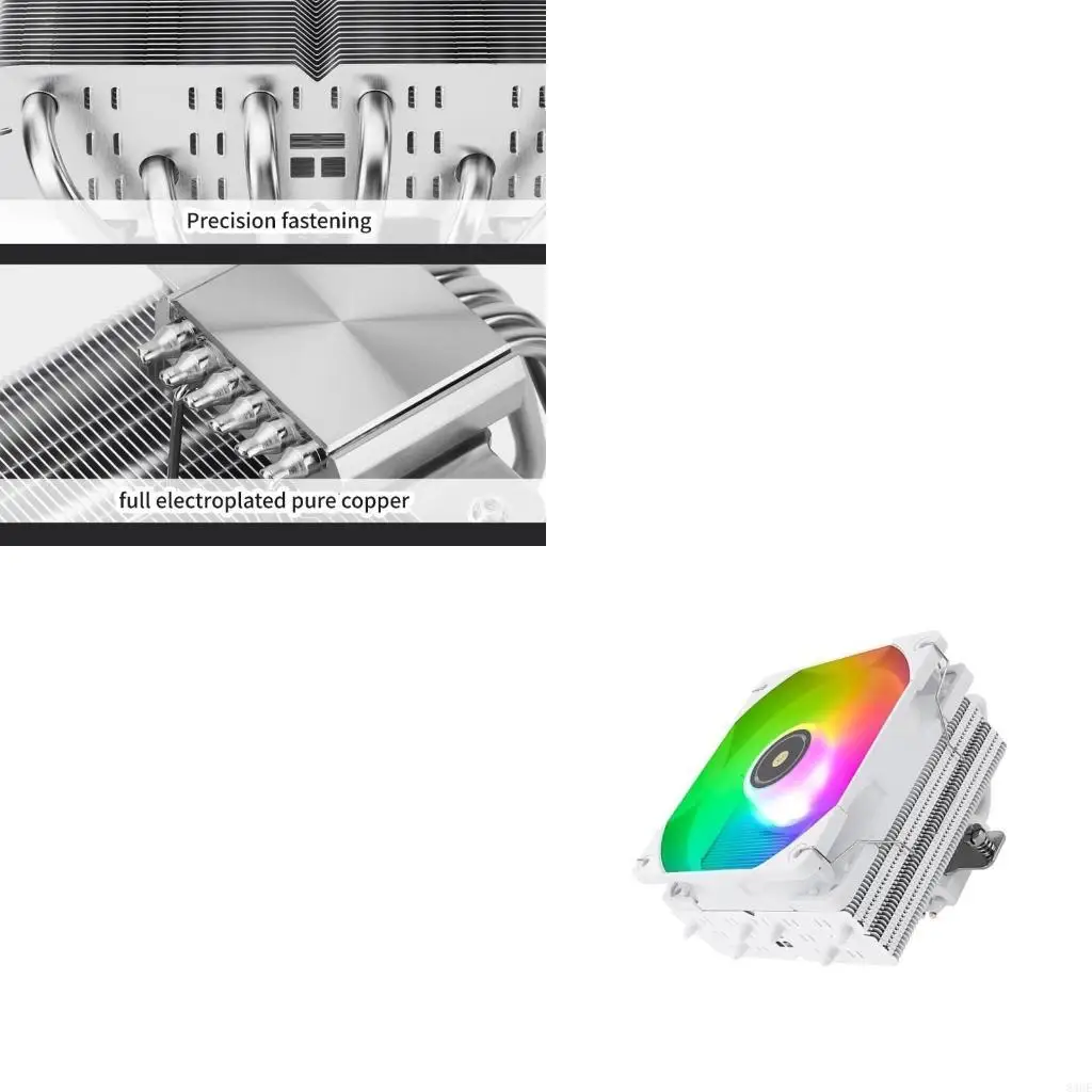 

CPU Heatsink 120 мм вентилятор Эффективный охлаждение низкий шум для 1700 настольных компьютеров 83ce