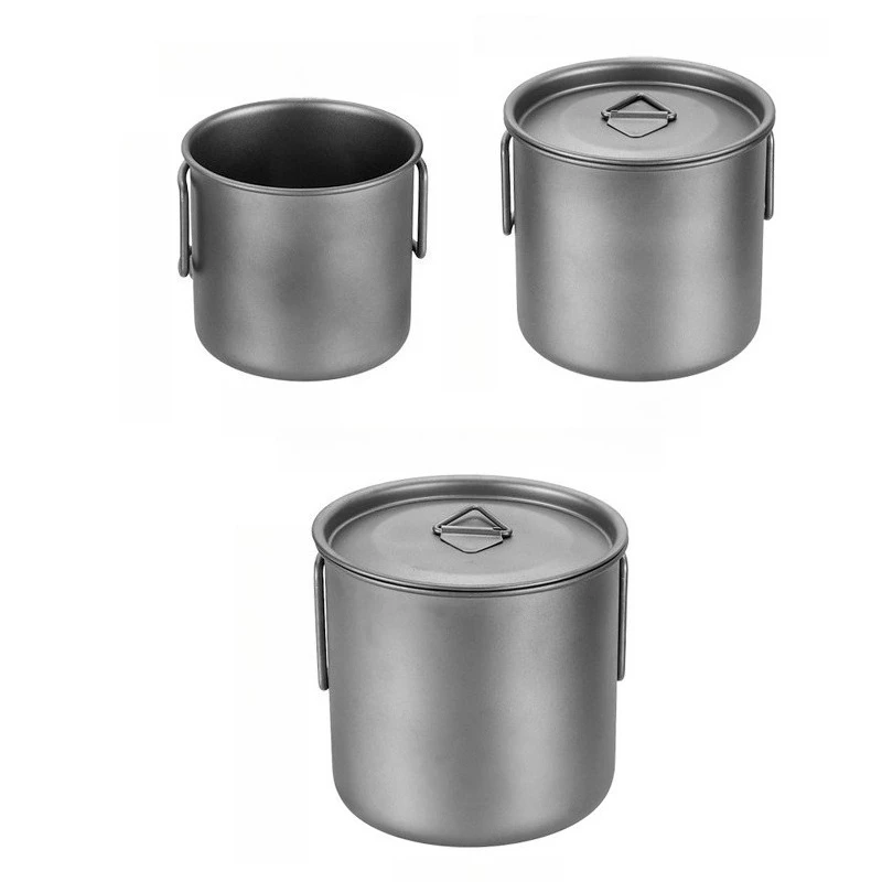 

portable full titanium mark cup mugs foldable handle for water coffee picnic juice beer wine lighter camping out door