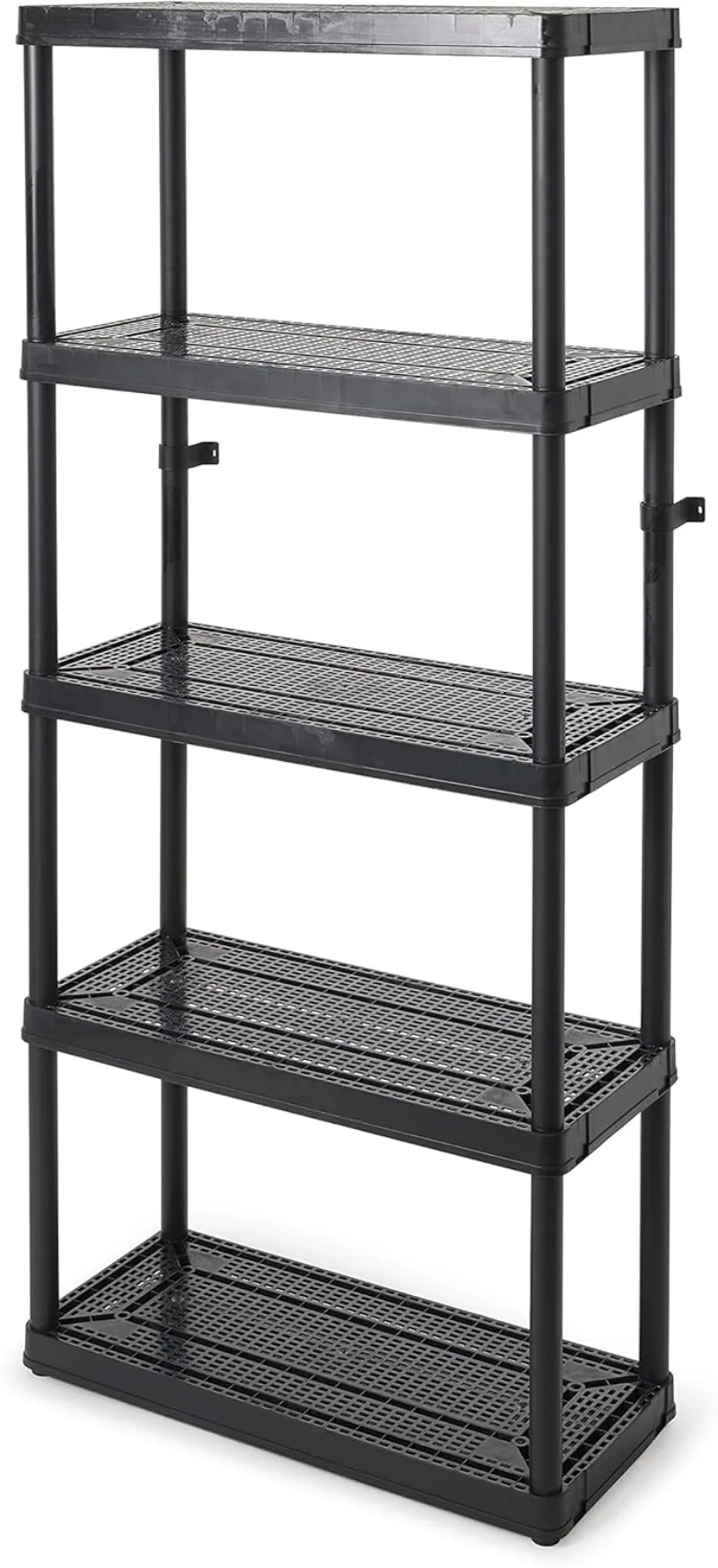 

Gracious Living 5 Shelf Fixed Height Ventilated Medium Duty Storage Unit 14 x 32 x 72 Organizer System for Home, Garage, Laundry