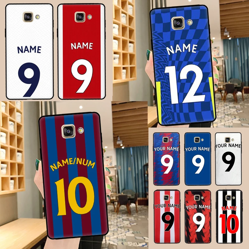 Personalised Football Name Number Cover For Samsung Galaxy J8 A7 A9 J4 J6 A6 A8 Plus 2018 A3 A5 J1 2016 J7 J5 J3 2017 Case