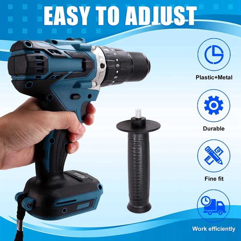 Brushless Cordless Drill, 13Mm 120Nm Torque Electric Drill For Makita 21V Battery (No Battery)