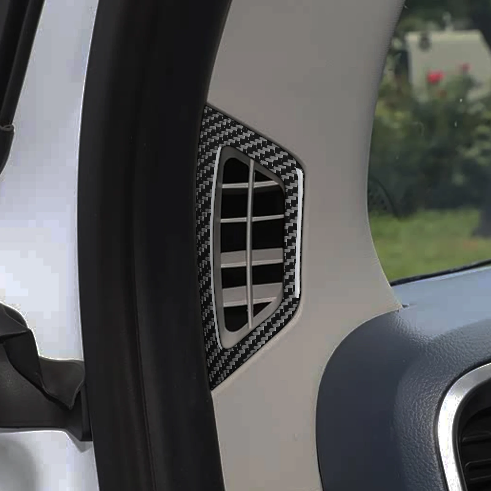 For Ford Transit 350 2024-2025 Real Carbon Fiber Stickers A-Pillar Air Vent Panel Trim Cover Car Accessories Interior decorative