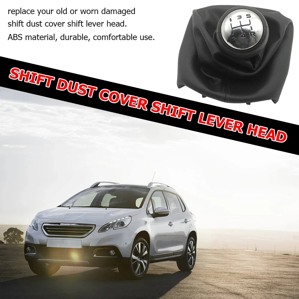 For Peugeot 206 207 307 Citroen C3/C4/C5 5 Speed Gear Shift Knob Shifter Lever Stick Gaiter Boot Cover PU Car Accessories view 5