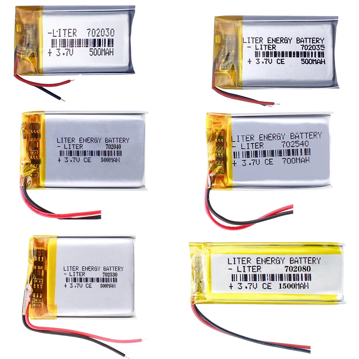 3.7V LiPo Rechargeable Battery for Toys, DIY MP3, GPS, PSP, DVR, Remote Controls, Drones, Beauty Instruments