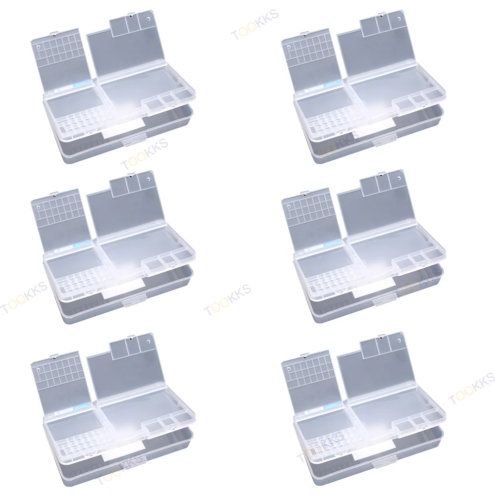 6pcs/lot SUNSHINE SS-001A Multifunctional Storage Box For Mobile Phone Motherboard IC Parts Repair Tools Container Collector