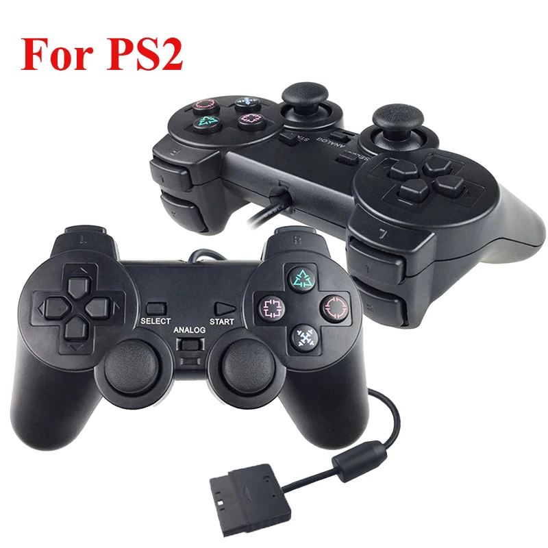 Wired Gamepad for PS2 Console Controller for Mando PS2 Joystick for Playstation Dual Shock Vibration Joypad Wired PC Controller