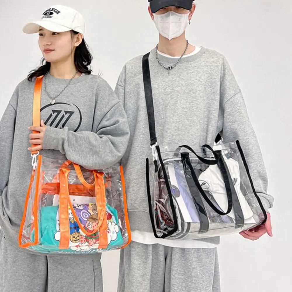 

Простая водонепроницаемая пляжная сумка из ПВХ, большая вместительная сумка на плечо, прозрачная большая сумка, сумка для багажа, прозрачная сумка для плавания, дорожная сумка