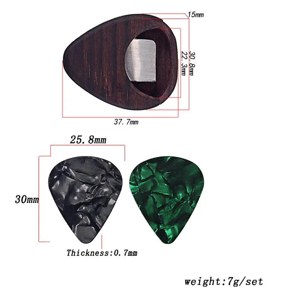 Vintage Guitar Pick Holder Wooden Box for Electric Guitar Accessories and Custom Gift for Players