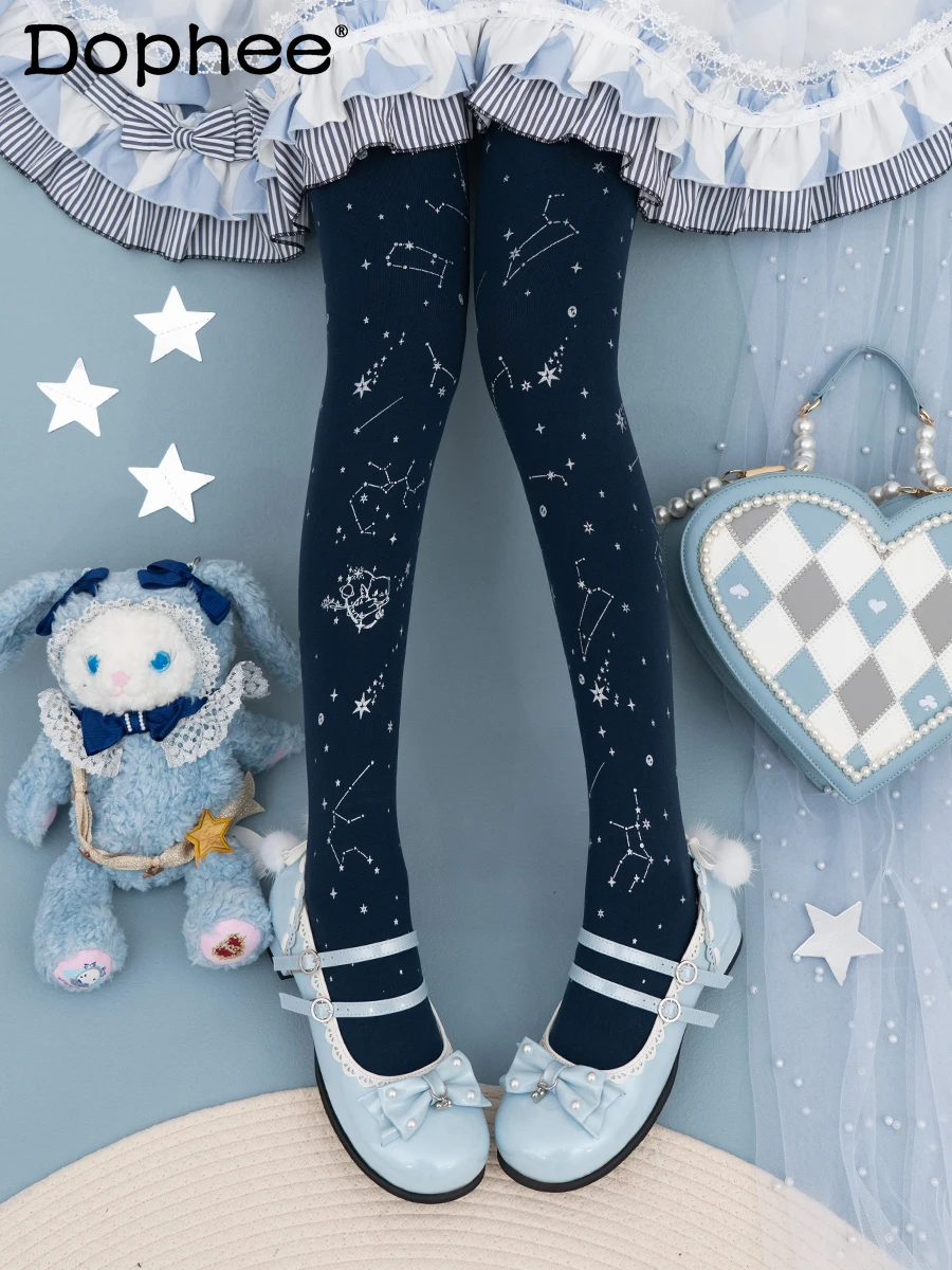 

Оригинальные японские колготки в готическом стиле в стиле Лолиты, новые теплые темные универсальные базовые чулки в стиле Лолиты JK