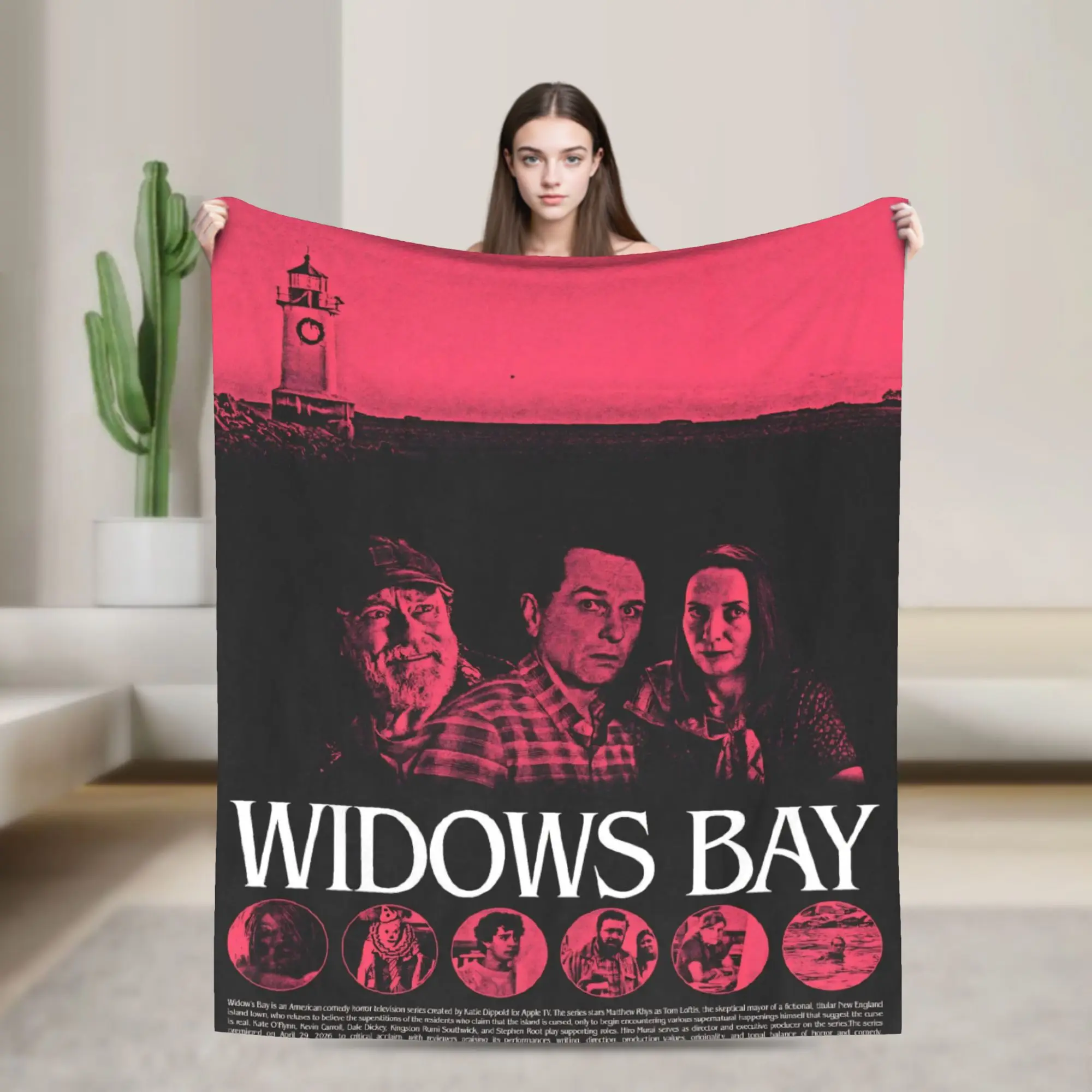Super Soft Widow's Bay Horror Movie 2026 Throw Blanket Premium Fleece Flannel Lightweight  Bed Blanket Super Cozy Blankets