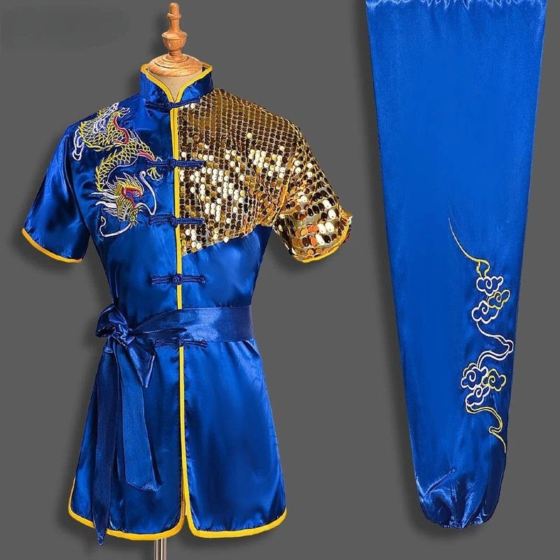 Traditional Wushu Kungfu Clothes Martial Arts Suit Embroidery Dragon Costumes Adult Kung Fu Uniform Taekwondo Morning Exercise