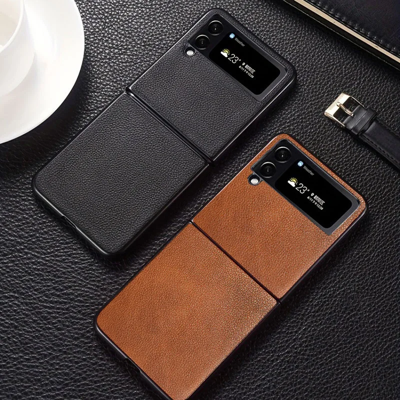 Luxuriöse Business-Style Retro Litchi-Textur Hülle für Samsung Galaxy Z Flip 8 6 5 4 3 5G Flip7 FE Ultra Dünne Harte Stoßfeste Abdeckung – Detail 10