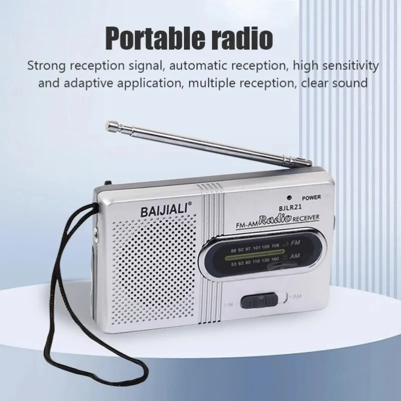 VIKEFON BC-R21 Mini Radio AM FM Battery Operated Portable Radio Best Reception Longest Lasting For Running Walking Home Soundbox image 5