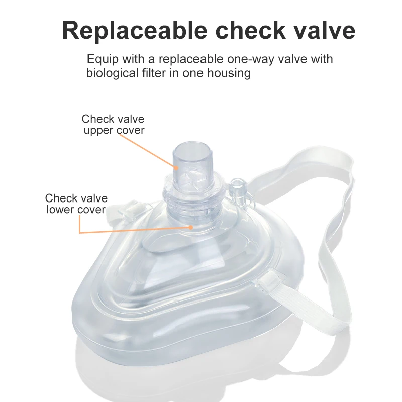 Califed CPR Mask Emergency First Aid Masks Resuscitator Rescue One-Way Valve CPR Face Sheild Survival Mask Outdoor Gear