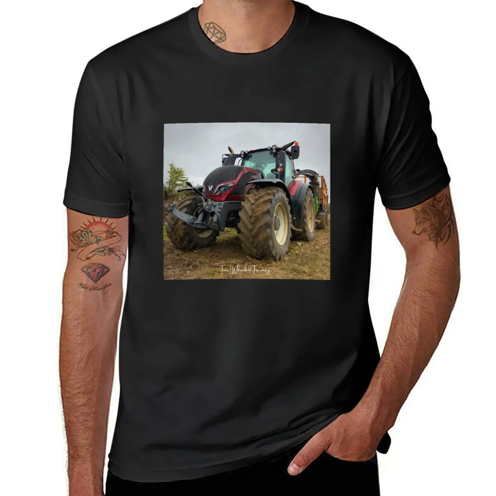 Valtra Tractor by Four Wheeled Farming T-Shirt Blouse tops heavyweights sports fans Short sleeve tee men