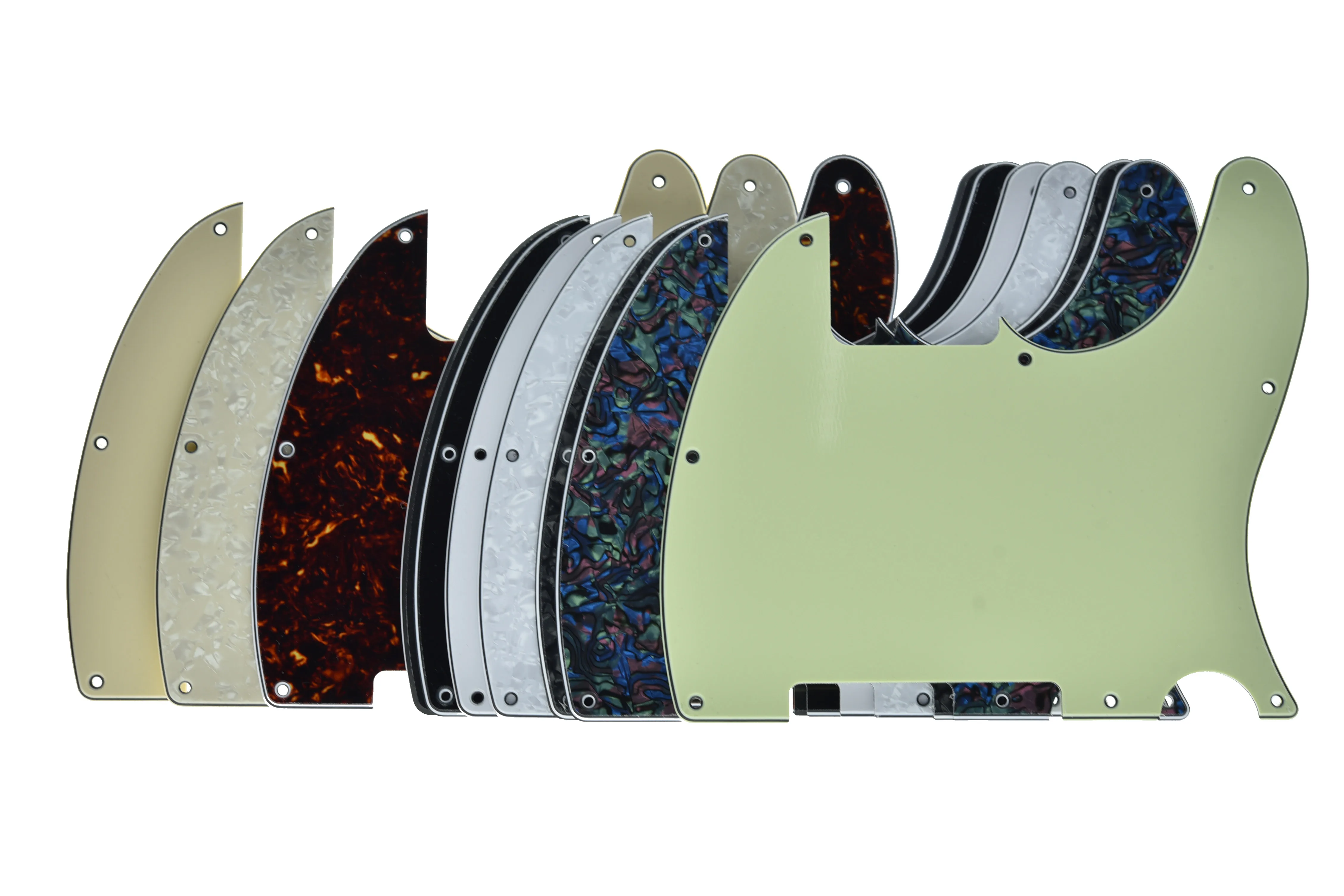 KAISH 8 Holes TL Pickguard for Telecaster Blank Pickguard Scratch Plates with screws for Esquire Various Colors