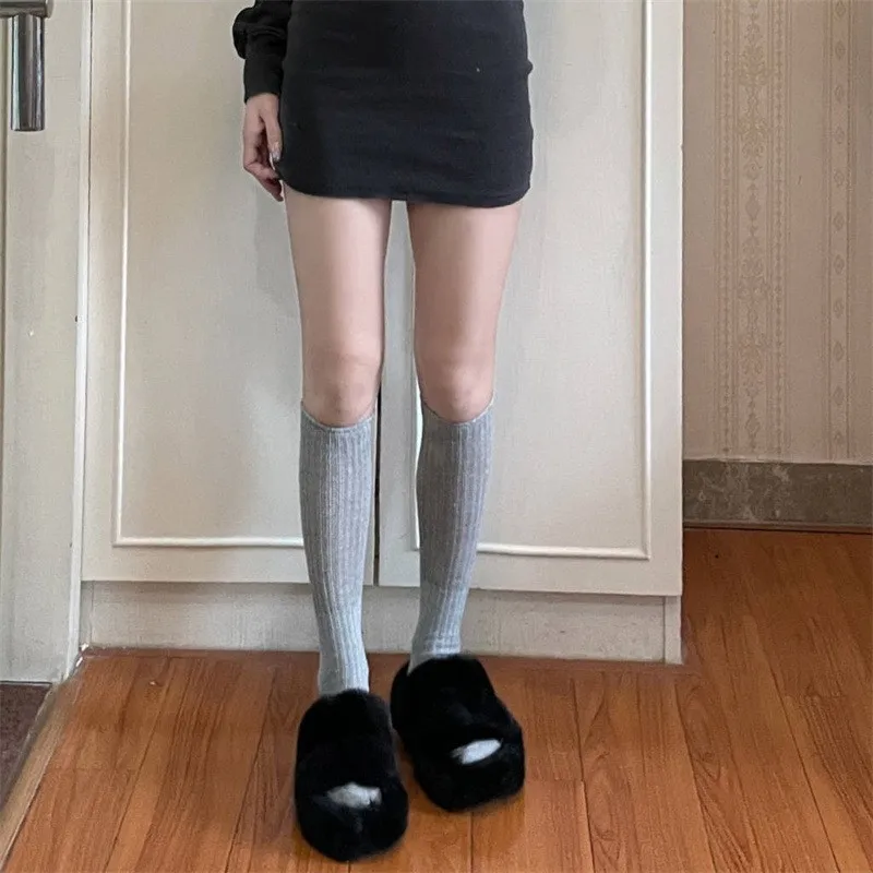 

Stacked Stocking Women Korean Edition Korean Autumn Winter Net Paired with Versatile JK Calf Bubble Socks