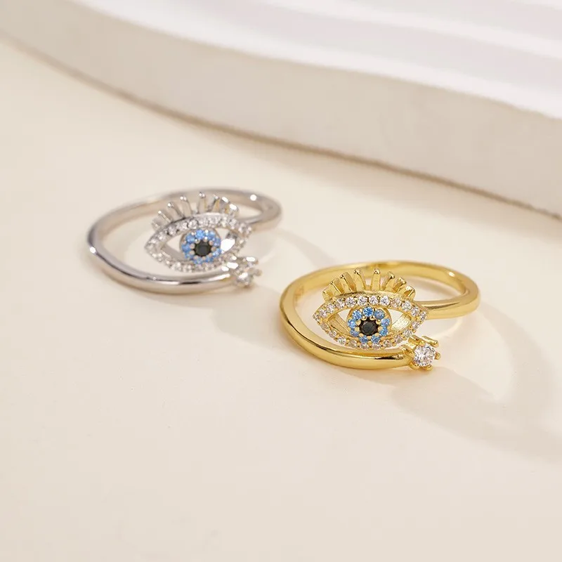 Demon's Eye series rings for women; fashionable, light luxury, niche design, creative, trendy, personalized, stylish rings.