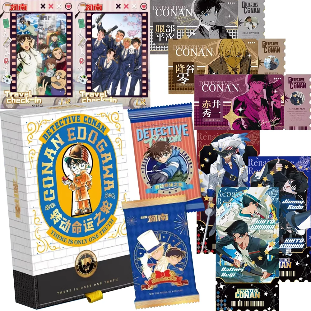 بطاقات جمع المحقق كونان اليابانية الكلاسيكية أنيمي IP شخصيات رائعة الساخن ختم الذهب الطرفية بطاقات الهوايات الهدايا