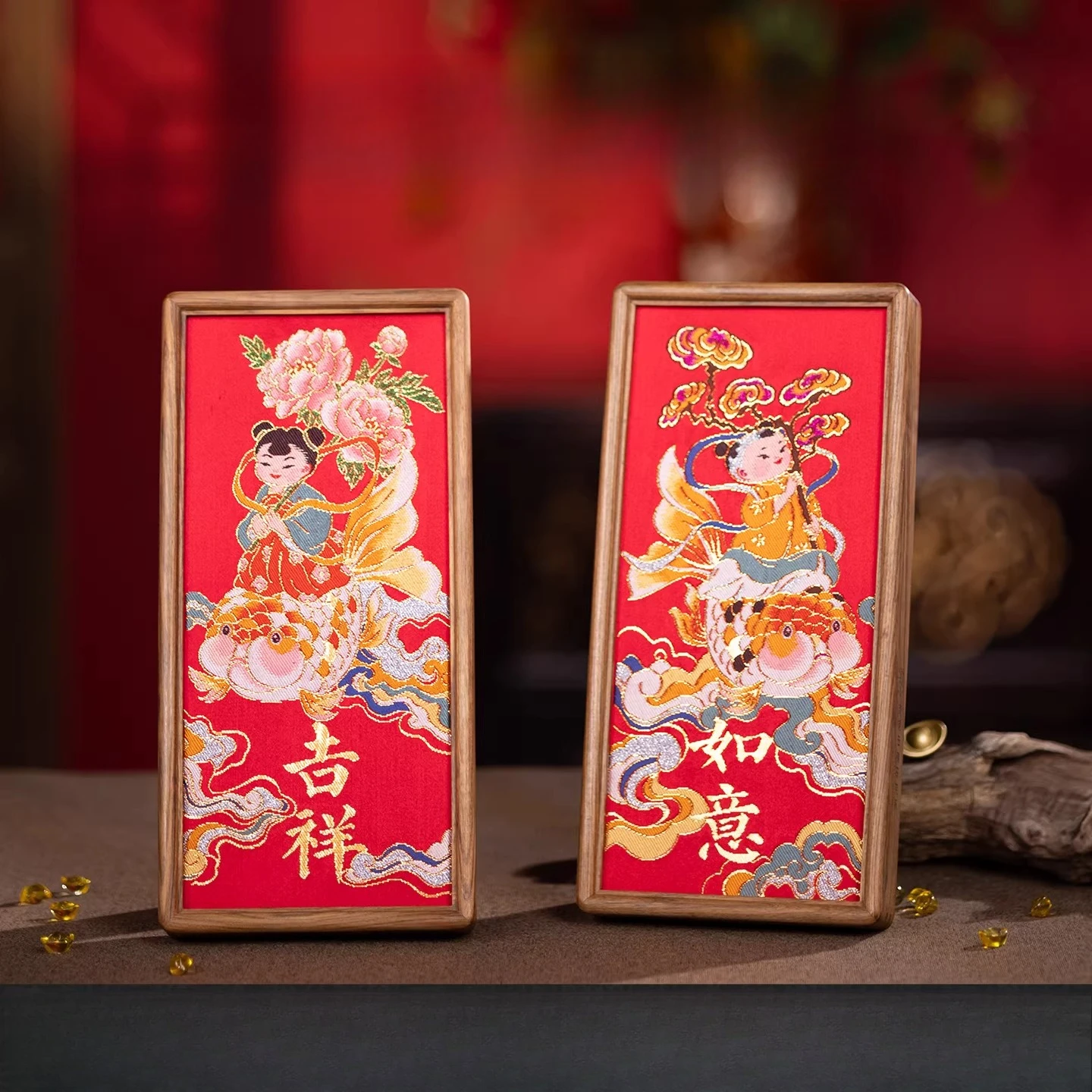Auspicious New Year picture dolls, Year of the Horse Fuwa handicrafts, intangible cultural heritage ornaments, gifts and gifts