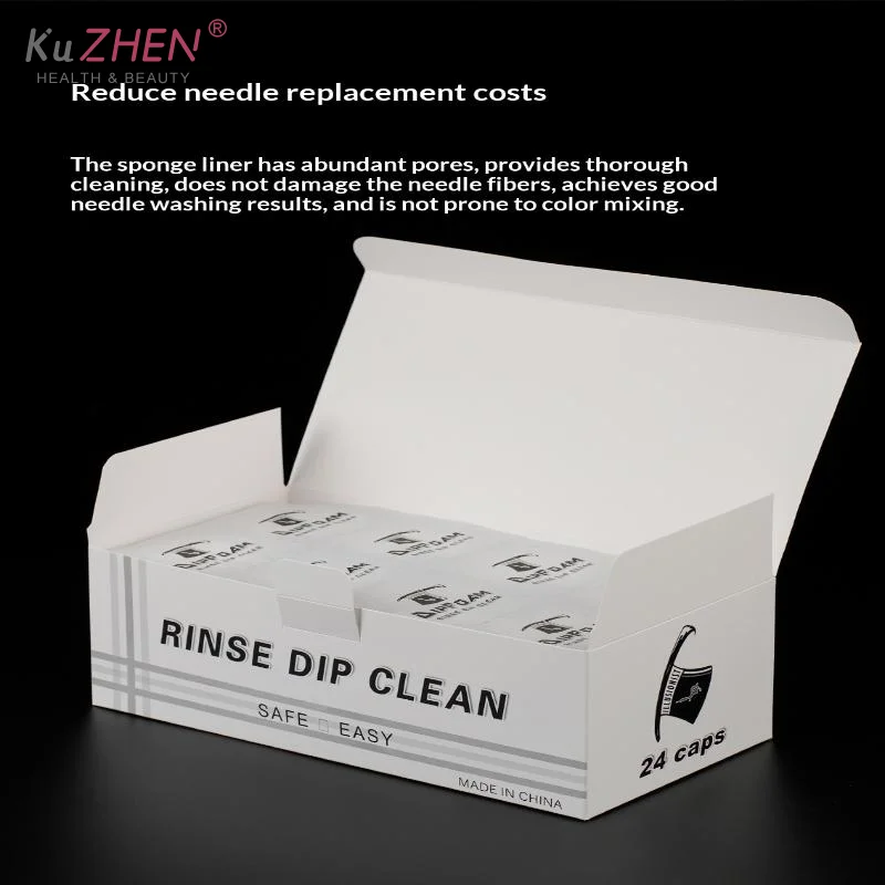 

24PC Plastic Tattoo Dip Foam Sponge Sterilized Dip Cup Cap Sterilized Tattoo NeedleDip Foam CleaningCup For Needle And Tip Rinse