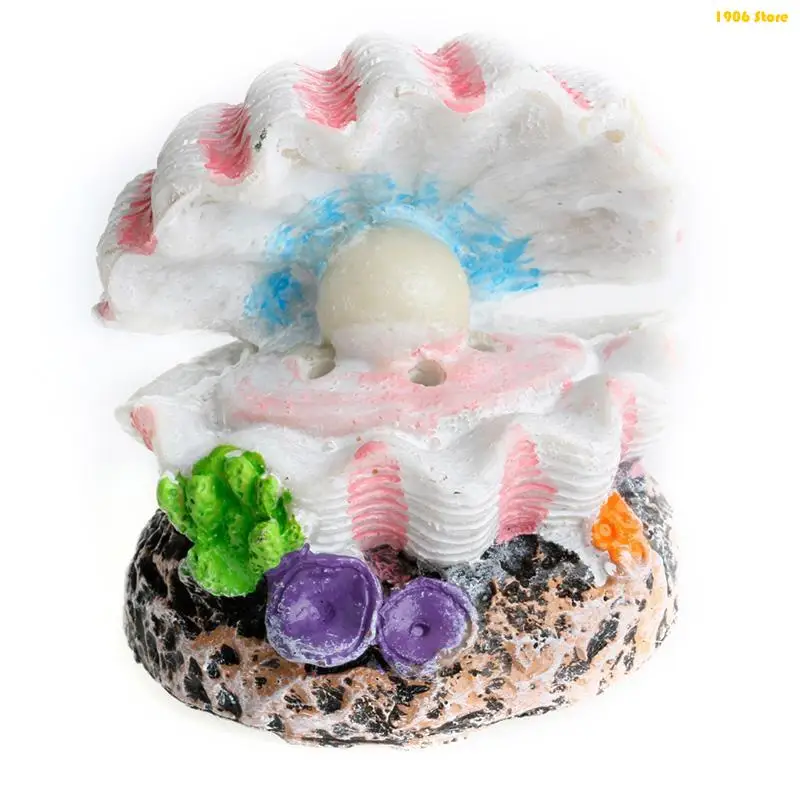U1JB Aquarium Air Stone Resin Coral Shells Bubble Stones for Freshwater Saltwater