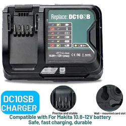 Cargador rápido de batería Makita con LED