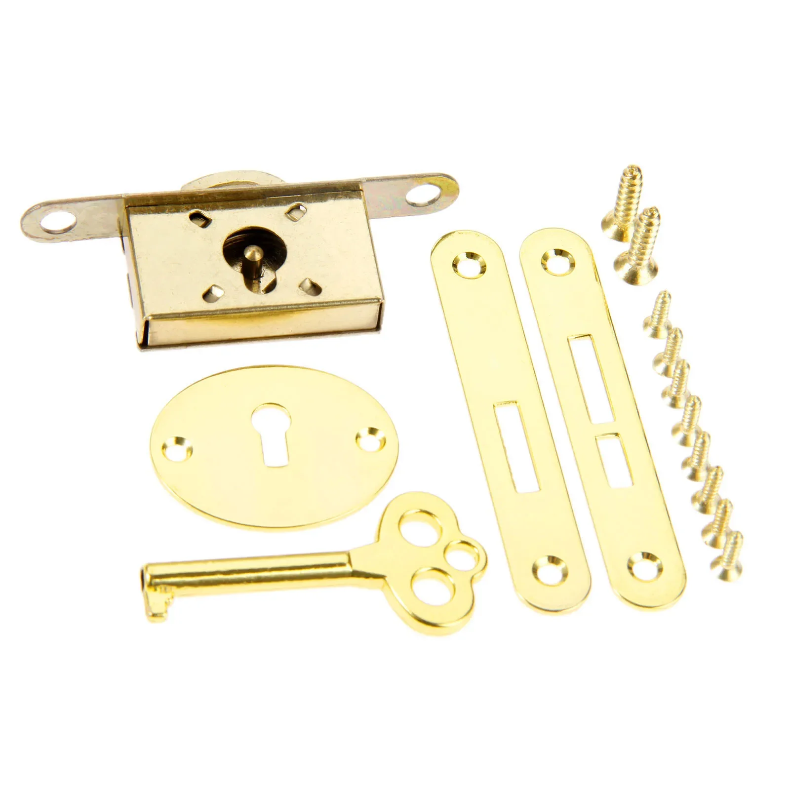 DRELD Gold Classical Lock Drawer Cabinet Wardrobe Cupboard Door Zinc Alloy Lock Antique Furniture Counter Drawer Locks With Key