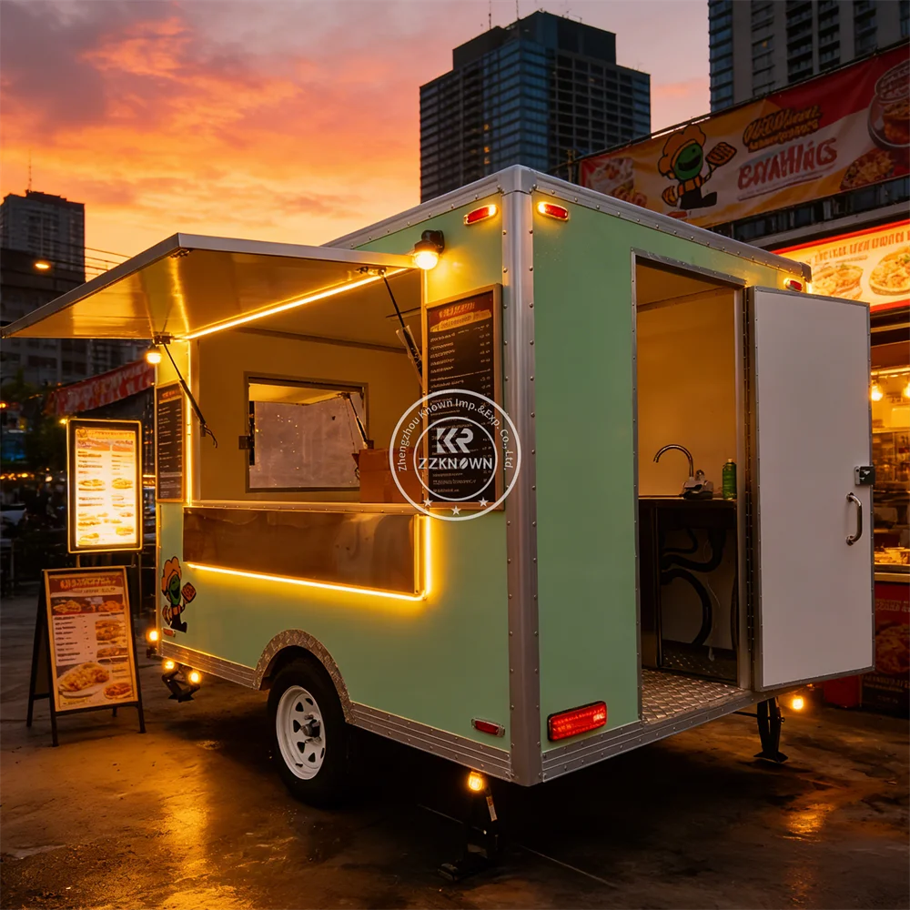 

High Quality Fried Chicken Fast Food Trailer Mobile Street Catering Truck Custom Street BBQ Food Truck Fully Equipped