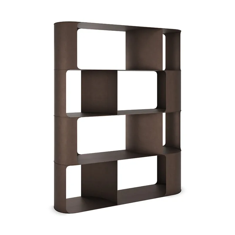 Minimalist bookshelf Floor shelf Living room Study storage Decorative cabinet Metal jewelry display shelf Bookcase