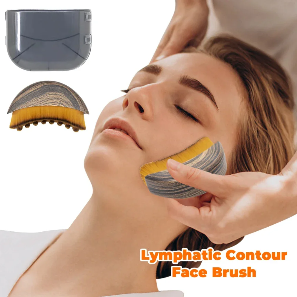 Lymphatic Contour Face Brush, Lymphatic Drainage Massager Facial Massager Face Chin Skin Sculpting Tool for Face,Ergonomically