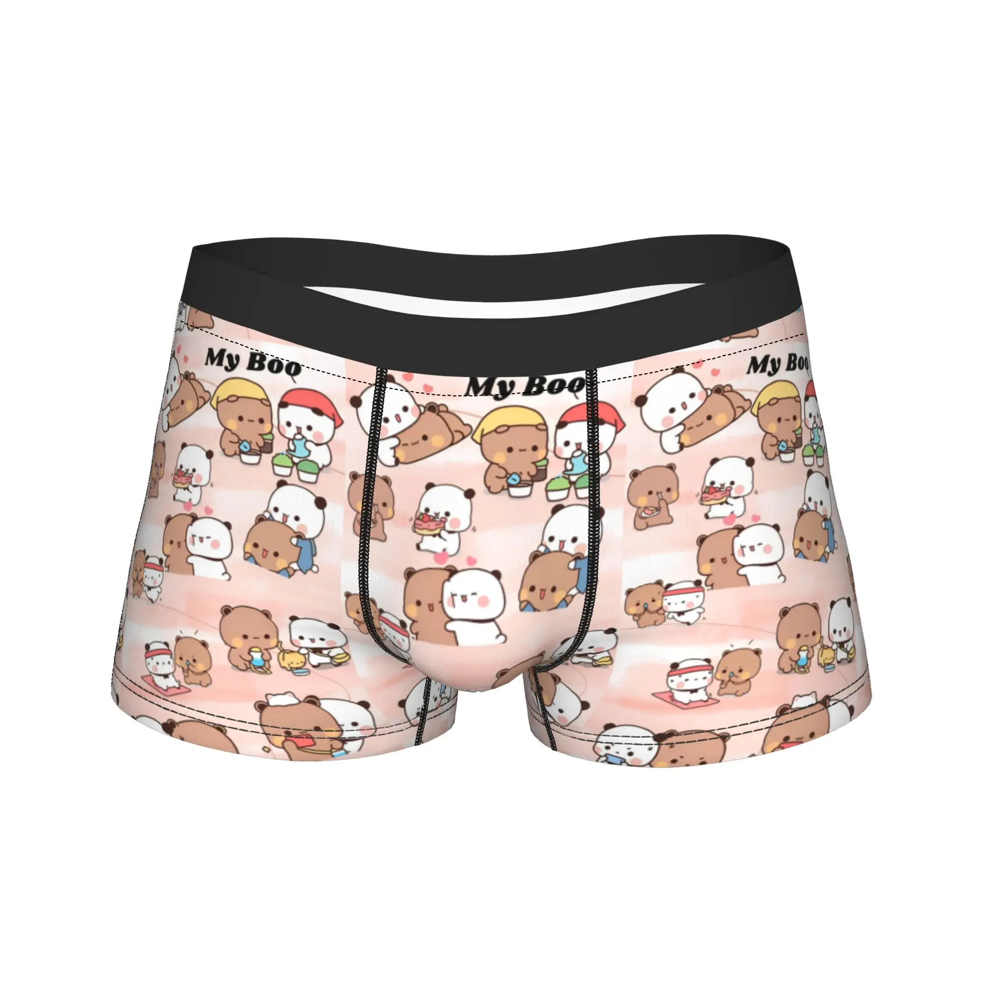 

Боксеры Bubu Dudu Panda Bears, шорты с героями мультфильмов, трусы, мужское нижнее белье, коллекция, милые трусы из полиэстера, Homme, большие размеры
